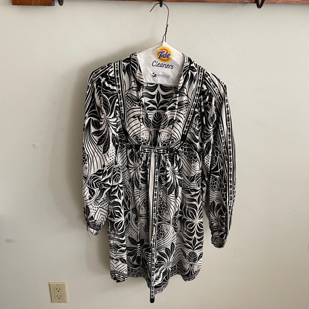 Black and White Patterned Dress
